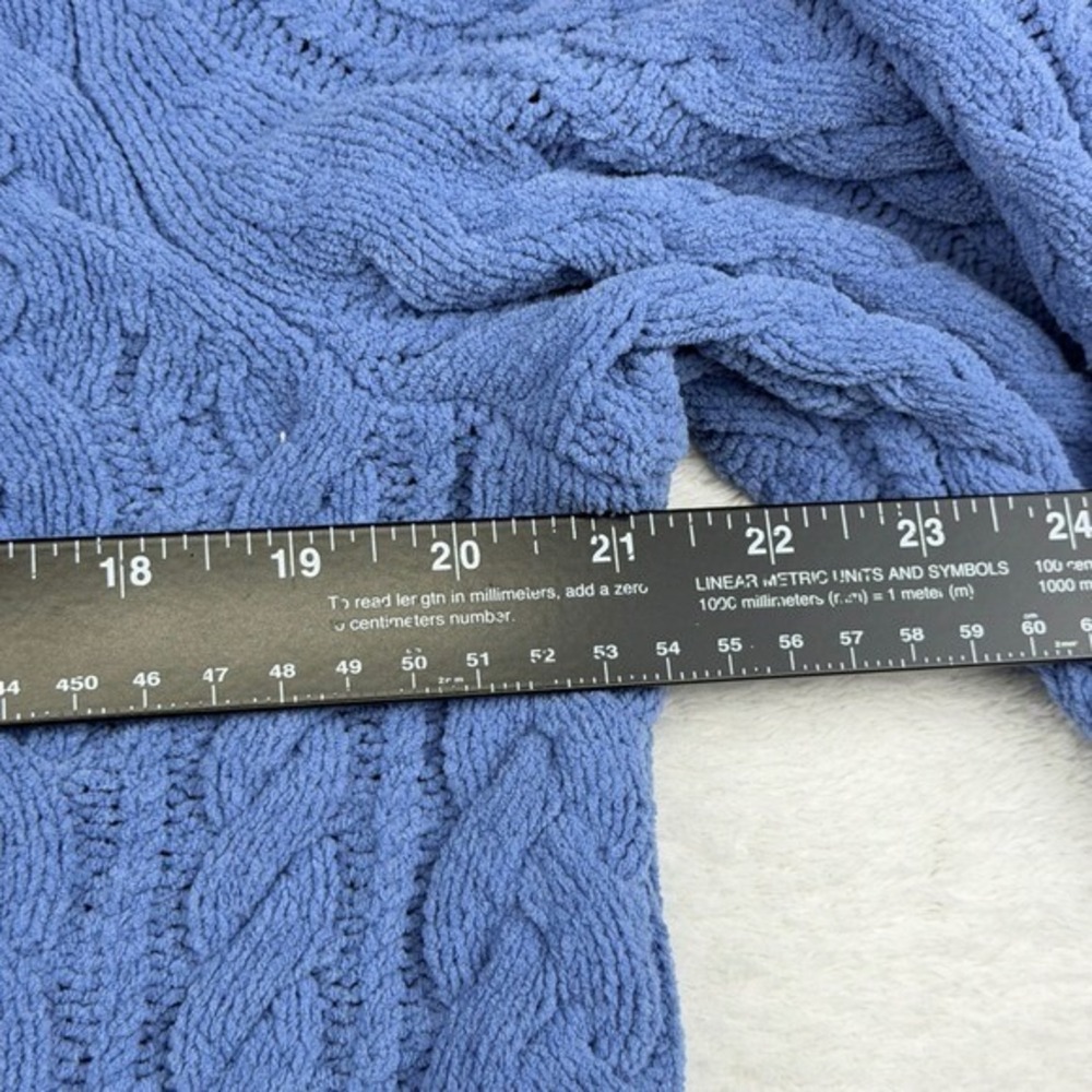 J. Jill Chenille Cable Knit Sweater Women Medium Long Sleeve Casual Soft - Picture 3 of 6